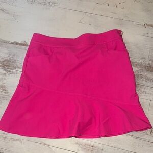 Pink Trumpet Petal  Golf Mini Skort with Ruffled Hem- Microtwill